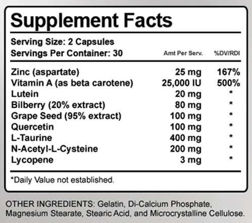 Eagle Eye 911 supplement facts