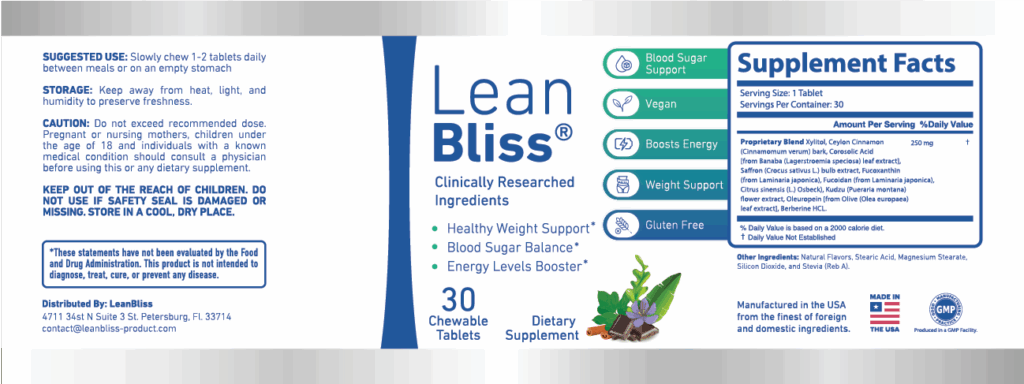 LeanBliss supplement facts