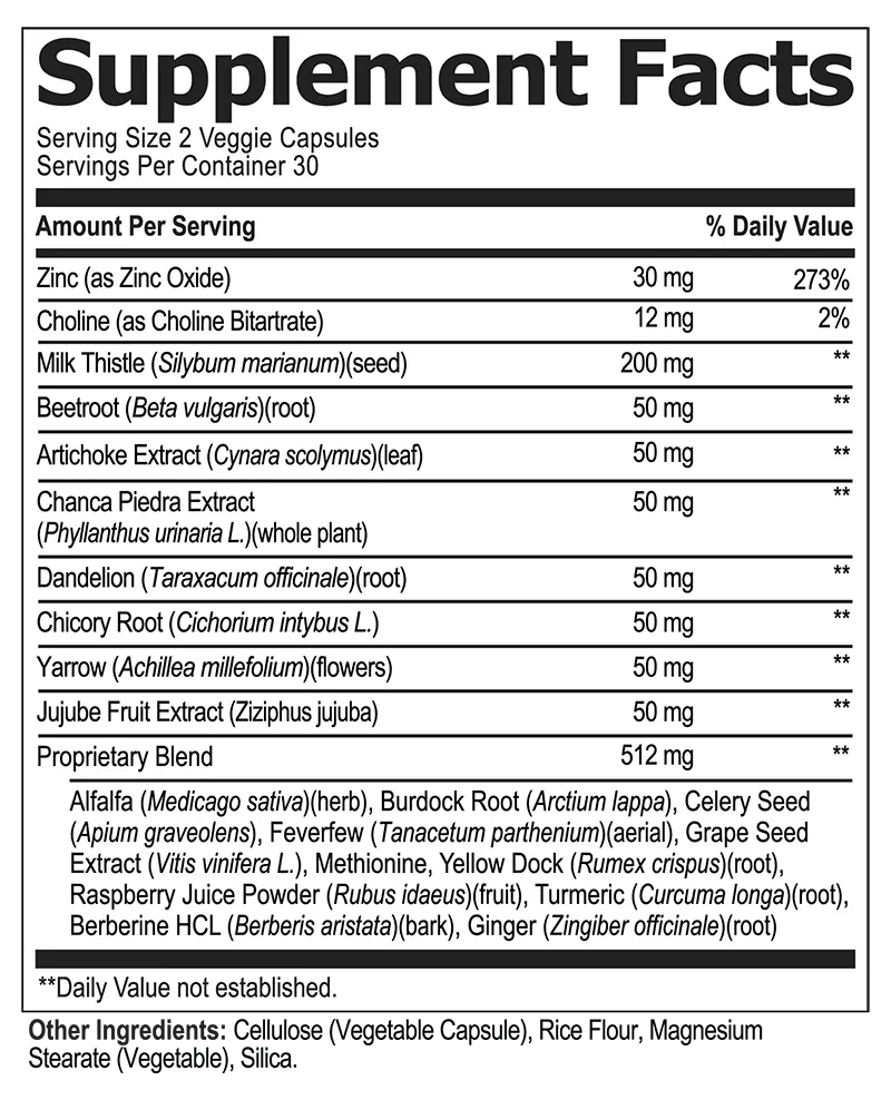 Levitox Supplement Fact