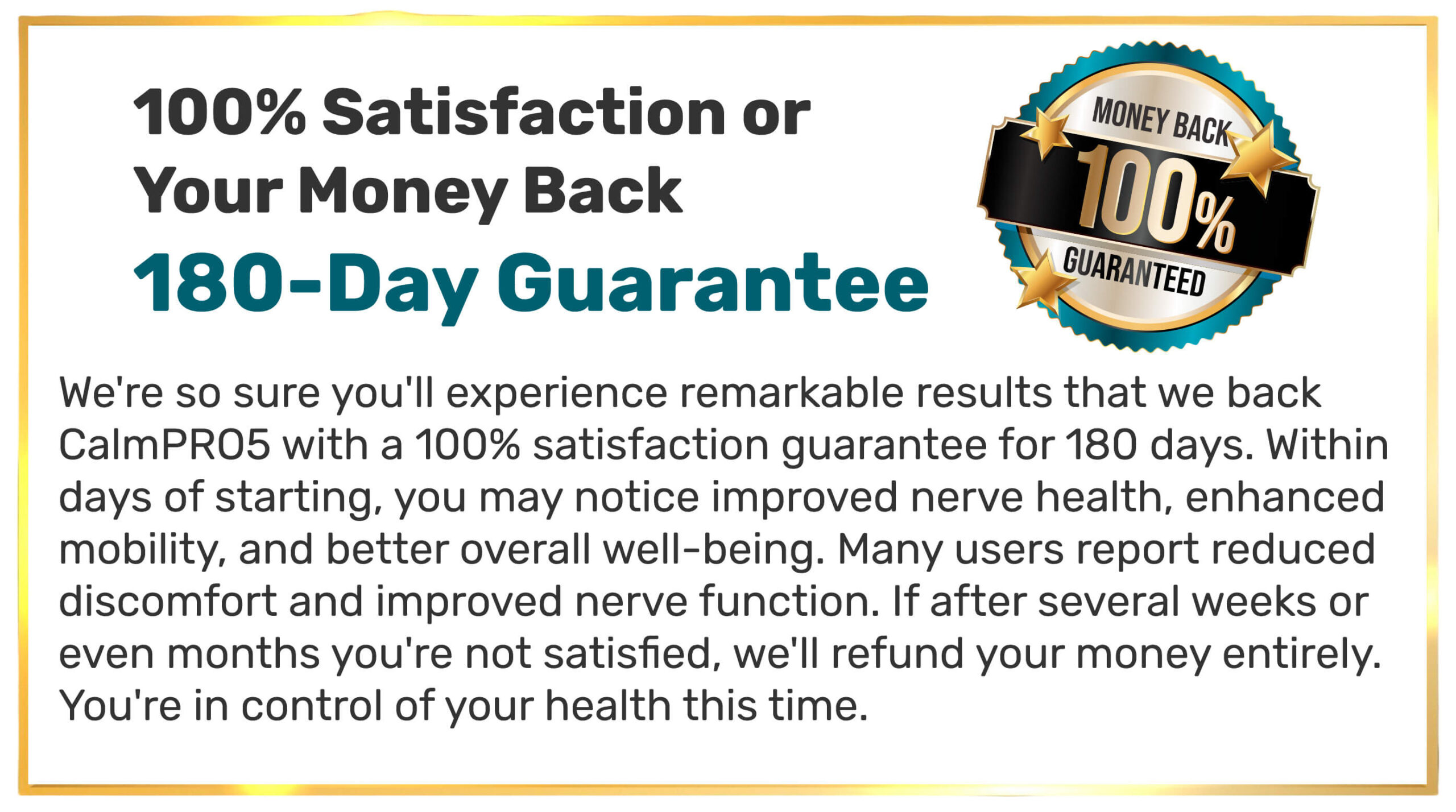 NerveCalm Guarantee