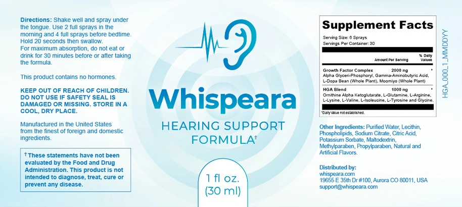 Whispeara label